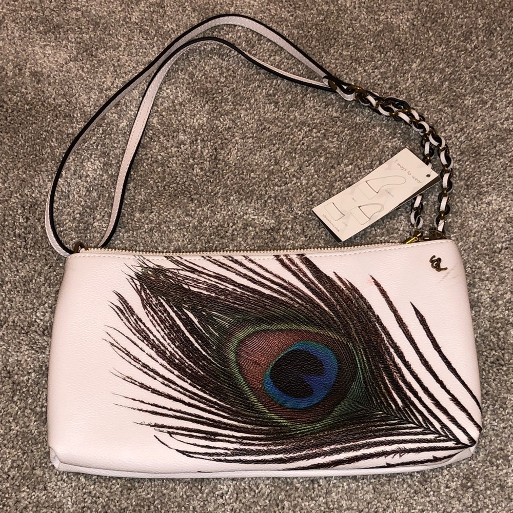 NWT Elliott Lucca Peacock Clutch